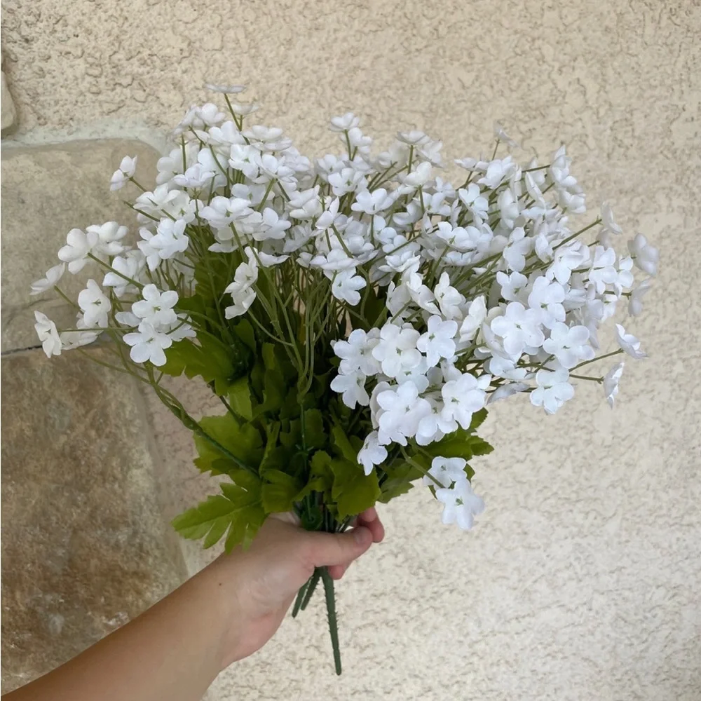 White flower stems
